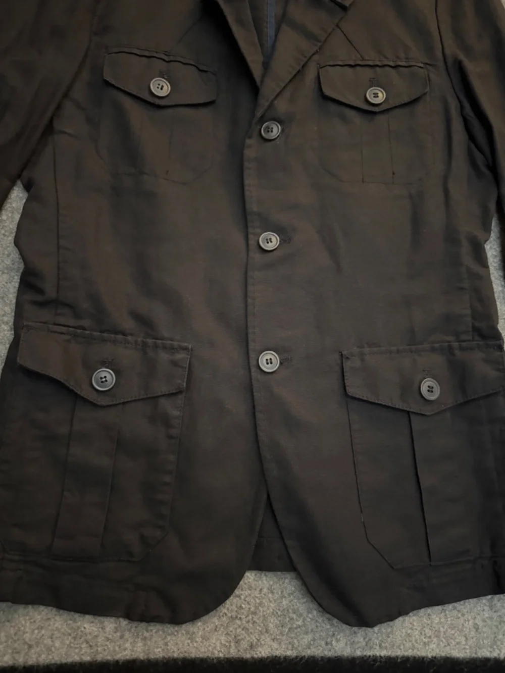 H&M Black Linen Blazer Jacket